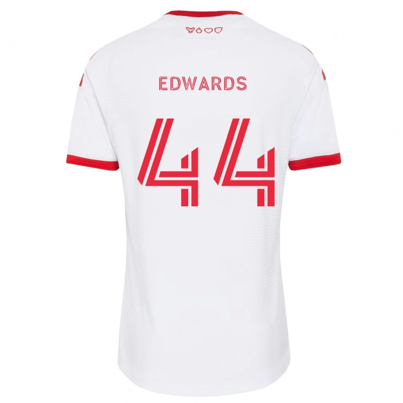 Danxen Dames Raheem Edwards #44 Wit Rood Zwart Uitshirt Uittenue 2026/27 T-Shirt