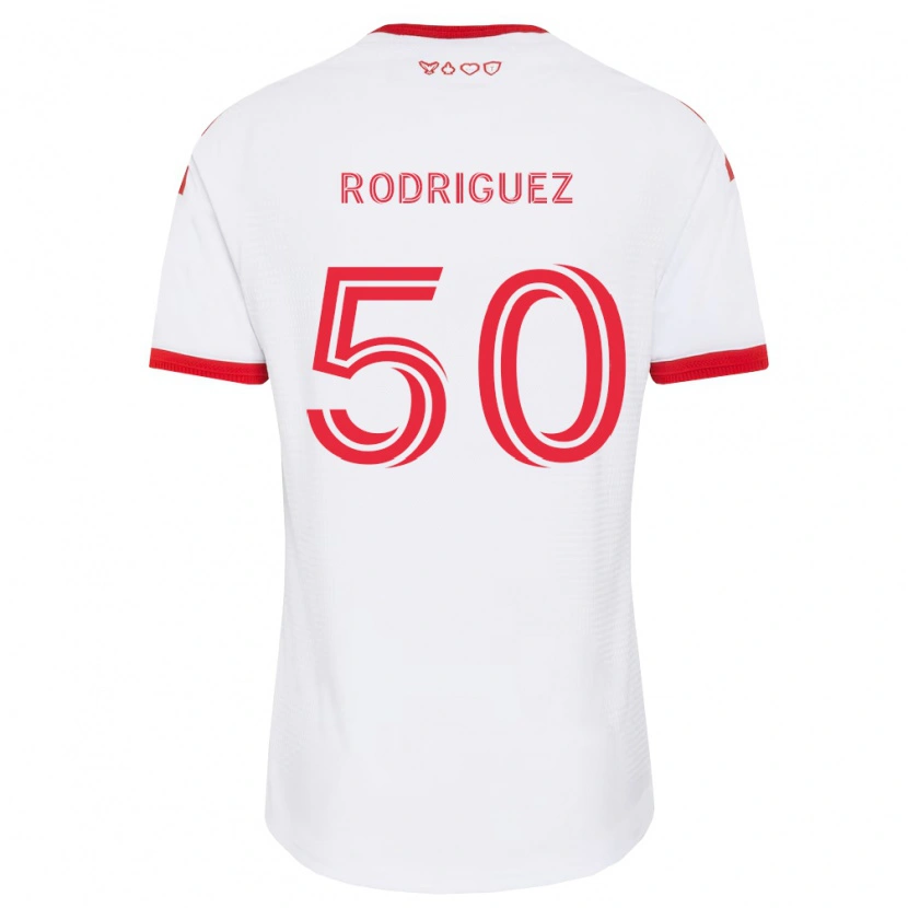 Danxen Dames Abraham Rodriguez #50 Wit Rood Zwart Uitshirt Uittenue 2026/27 T-Shirt