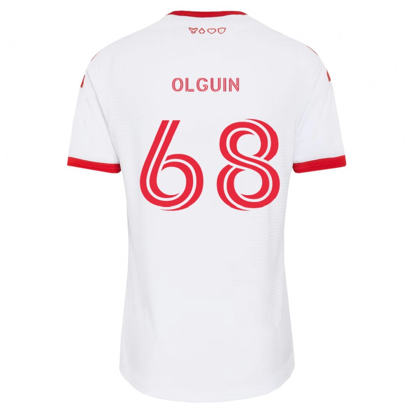 Danxen Dames Lucas Olguin #68 Wit Rood Zwart Uitshirt Uittenue 2026/27 T-Shirt