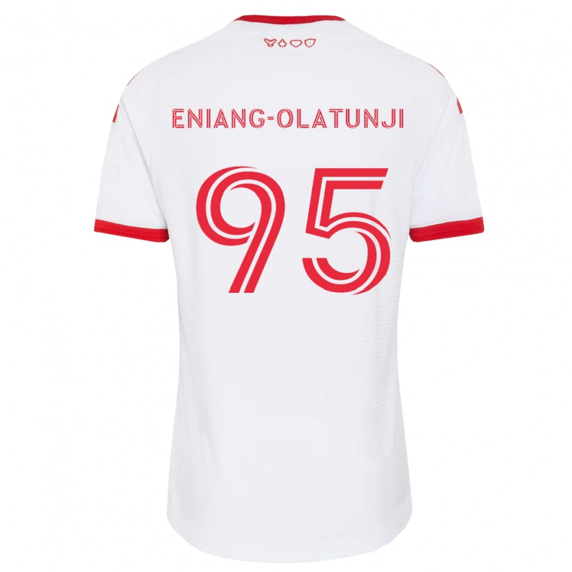 Danxen Dames Daniel Eniang-Olatunji #95 Wit Rood Zwart Uitshirt Uittenue 2026/27 T-Shirt