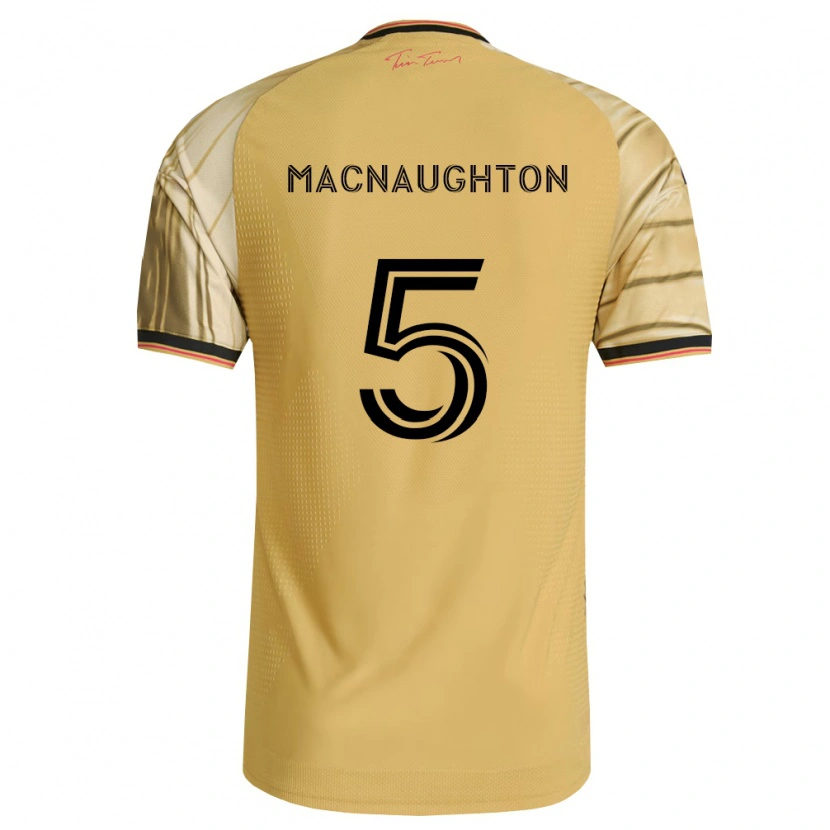 Danxen Dames Lukas Macnaughton #5 Bruin Geel Zwart Uitshirt Uittenue 2026/27 T-Shirt