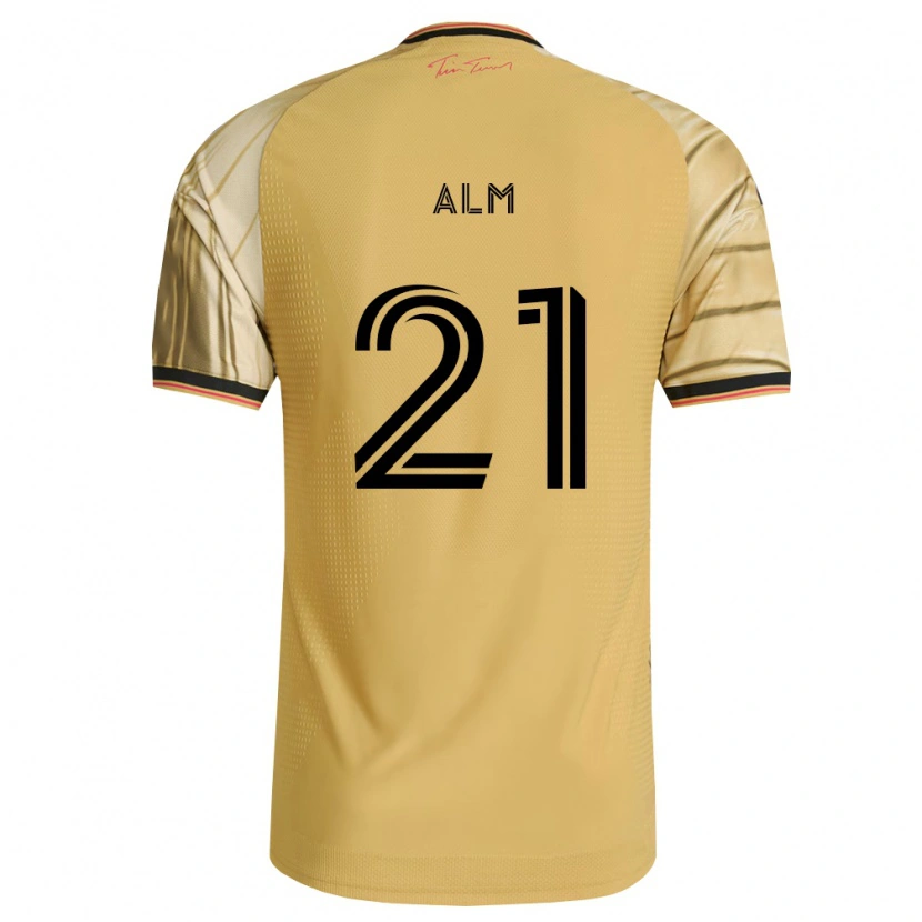 Danxen Dames Rasmus Alm #21 Bruin Geel Zwart Uitshirt Uittenue 2026/27 T-Shirt