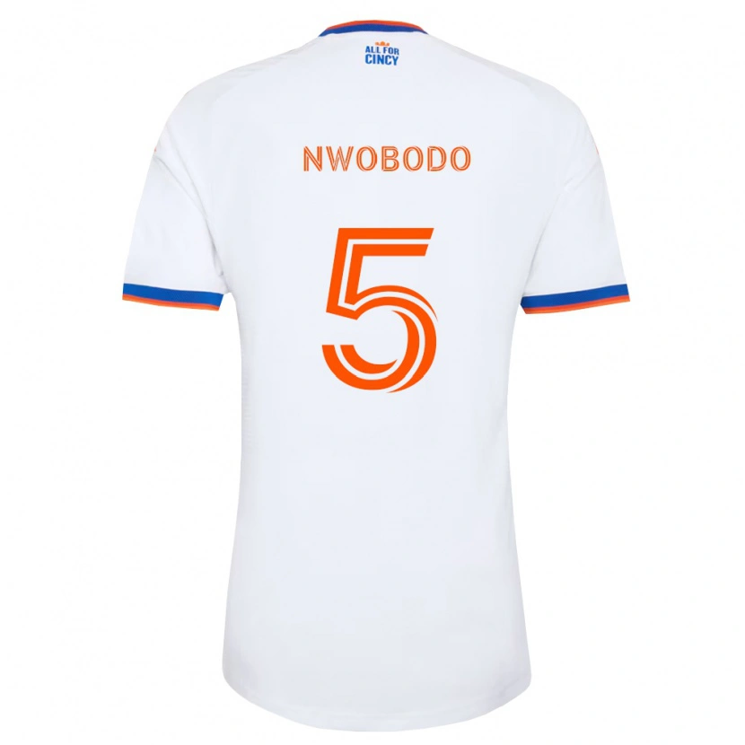 Danxen Dames Obinna Nwobodo #5 Wit Marineblauw Oranje Uitshirt Uittenue 2026/27 T-Shirt