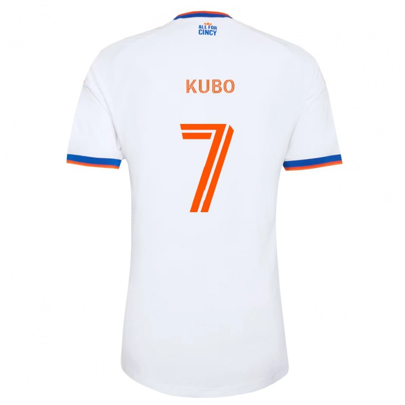 Danxen Dames Yuya Kubo #7 Wit Marineblauw Oranje Uitshirt Uittenue 2026/27 T-Shirt