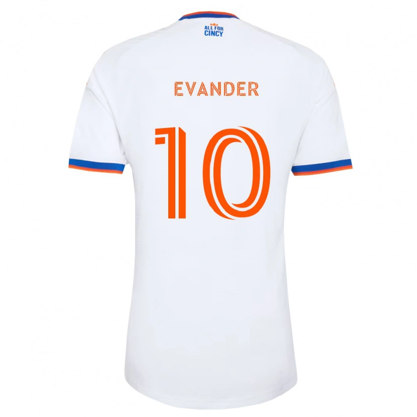 Danxen Dames Evander Da Silva Ferreira #10 Wit Marineblauw Oranje Uitshirt Uittenue 2026/27 T-Shirt