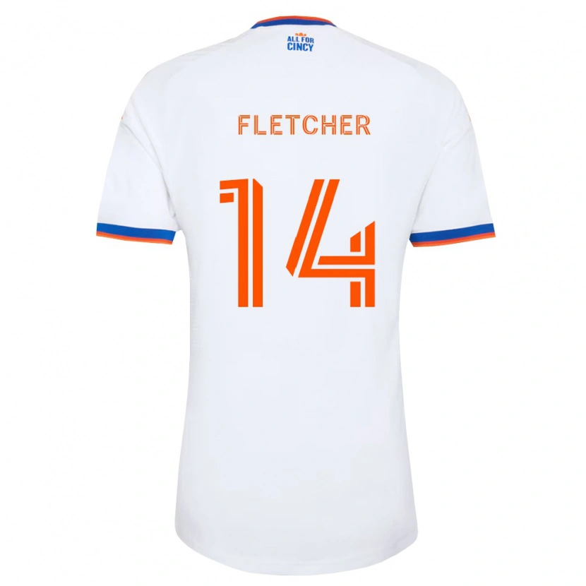 Danxen Dames Kristian Fletcher #14 Wit Marineblauw Oranje Uitshirt Uittenue 2026/27 T-Shirt