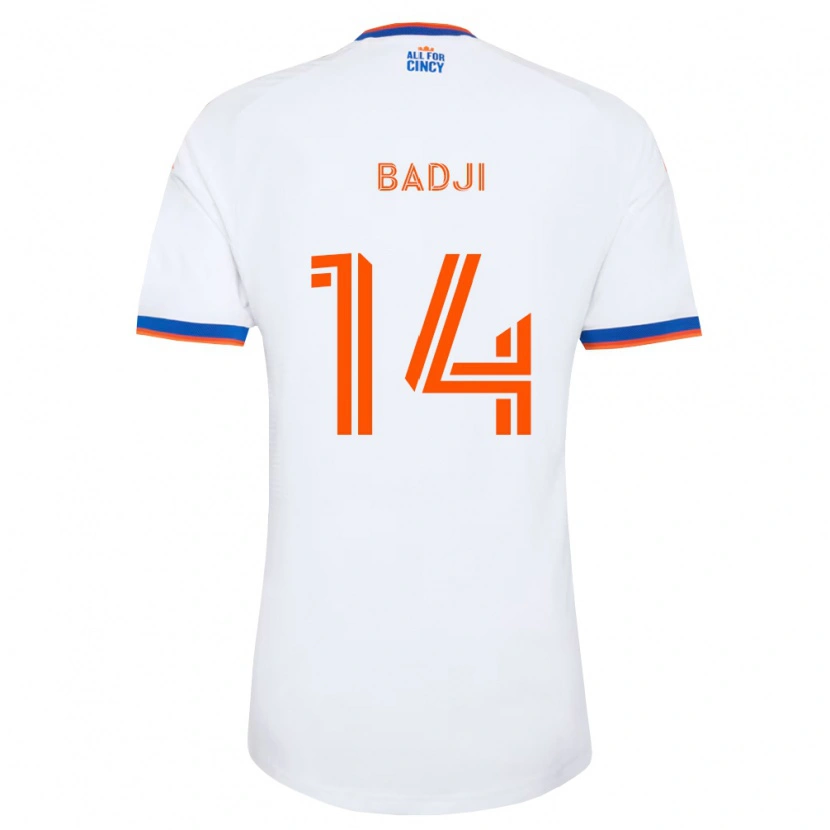 Danxen Dames Dominique Badji #14 Wit Marineblauw Oranje Uitshirt Uittenue 2026/27 T-Shirt
