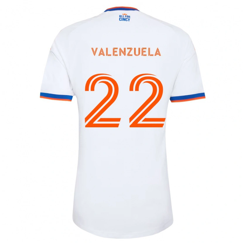Danxen Dames Gerardo Valenzuela #22 Wit Marineblauw Oranje Uitshirt Uittenue 2026/27 T-Shirt