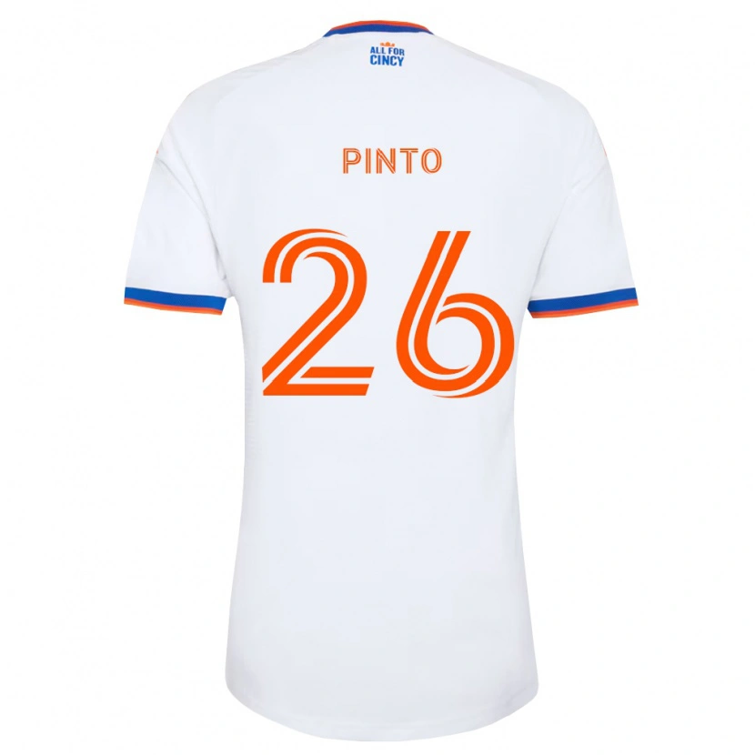Danxen Dames Malik Pinto #26 Wit Marineblauw Oranje Uitshirt Uittenue 2026/27 T-Shirt