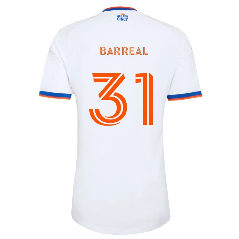Danxen Dames Álvaro Barreal #31 Wit Marineblauw Oranje Uitshirt Uittenue 2026/27 T-Shirt