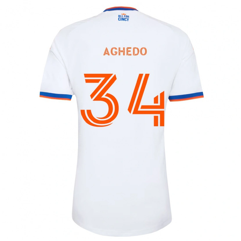 Danxen Dames London Aghedo #34 Wit Marineblauw Oranje Uitshirt Uittenue 2026/27 T-Shirt