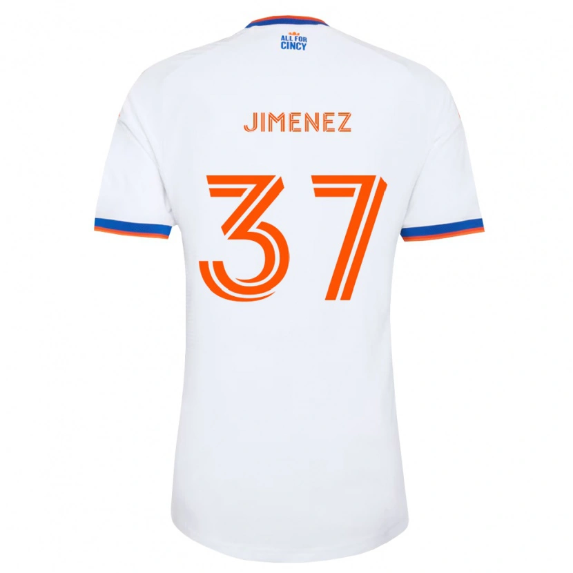 Danxen Dames Stiven Jimenez #37 Wit Marineblauw Oranje Uitshirt Uittenue 2026/27 T-Shirt