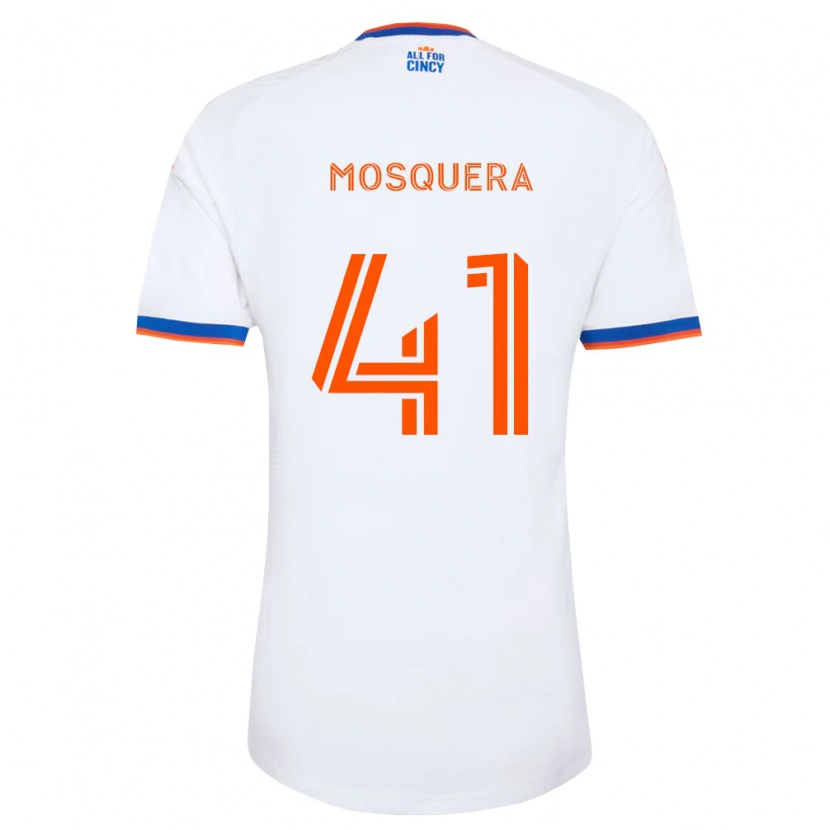 Danxen Dames Deiver Mosquera #41 Wit Marineblauw Oranje Uitshirt Uittenue 2026/27 T-Shirt