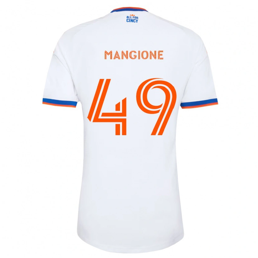 Danxen Dames Peter Mangione #49 Wit Marineblauw Oranje Uitshirt Uittenue 2026/27 T-Shirt