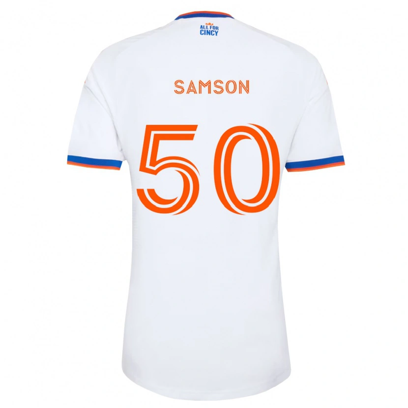 Danxen Dames Félix Samson #50 Wit Marineblauw Oranje Uitshirt Uittenue 2026/27 T-Shirt