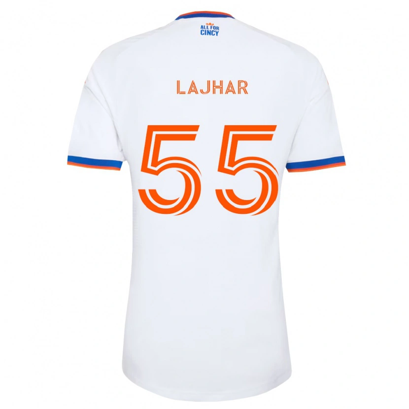 Danxen Dames Ayoub Lajhar #55 Wit Marineblauw Oranje Uitshirt Uittenue 2026/27 T-Shirt