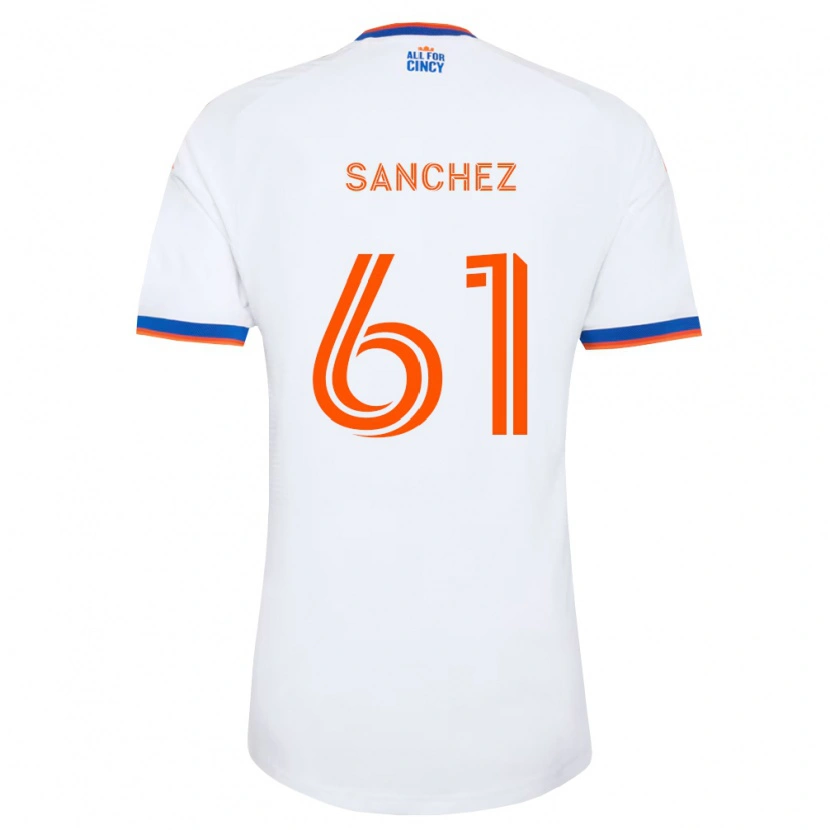 Danxen Dames Santiago Sanchez #61 Wit Marineblauw Oranje Uitshirt Uittenue 2026/27 T-Shirt