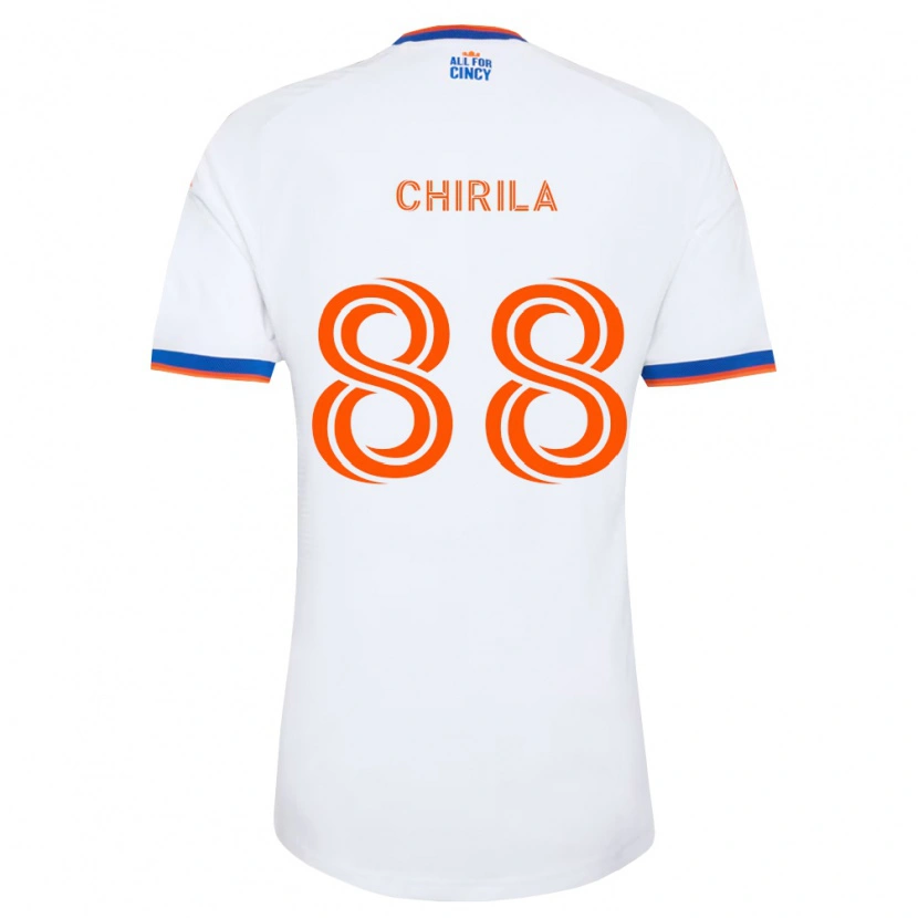 Danxen Dames Andrei Chirilă #88 Wit Marineblauw Oranje Uitshirt Uittenue 2026/27 T-Shirt