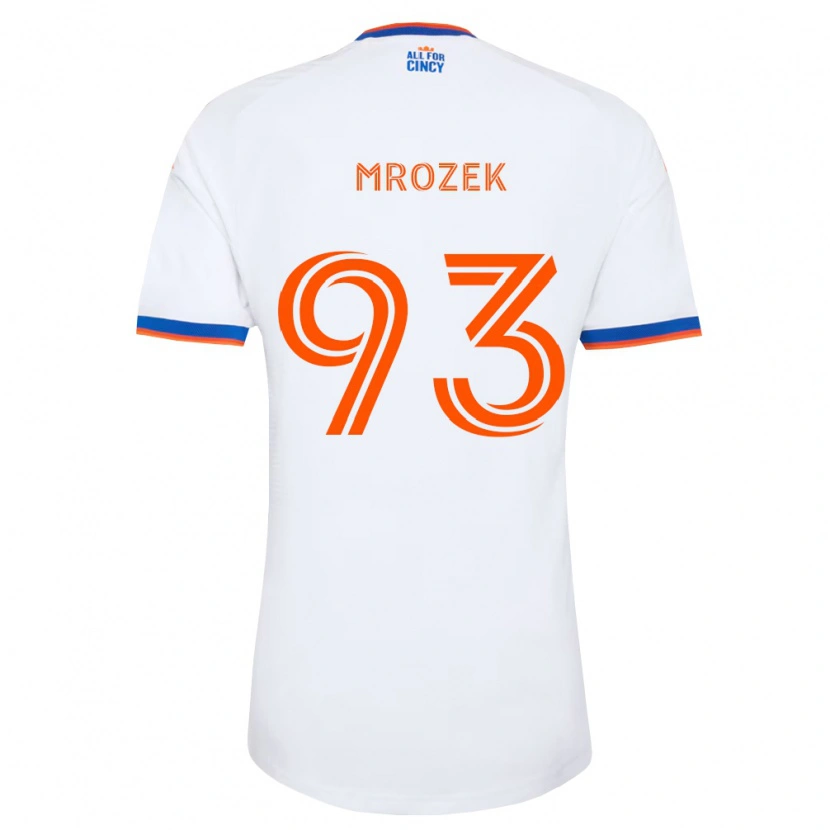 Danxen Dames Fabian Mrozek #93 Wit Marineblauw Oranje Uitshirt Uittenue 2026/27 T-Shirt