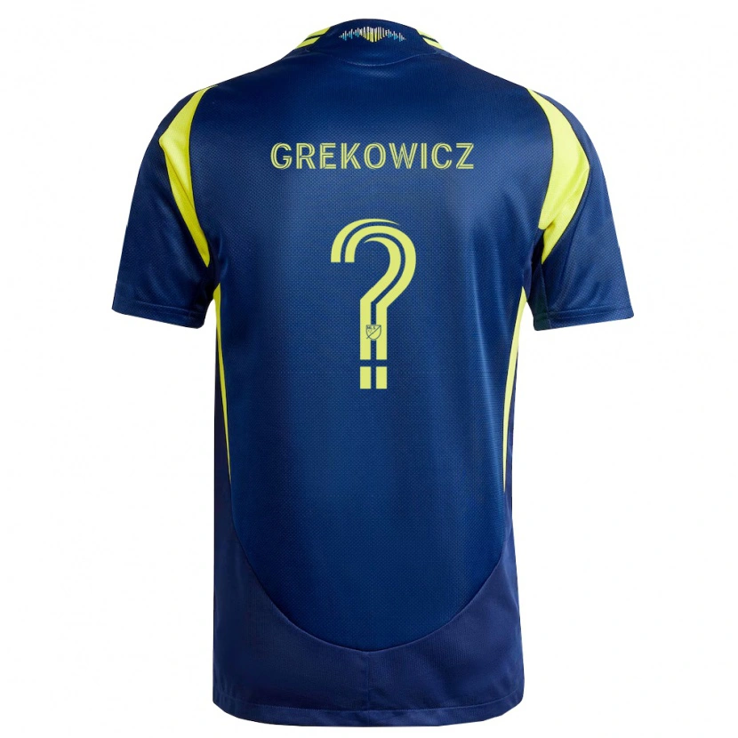 Danxen Dames Jacob Grekowicz #0 Geel Marineblauw Uitshirt Uittenue 2026/27 T-Shirt