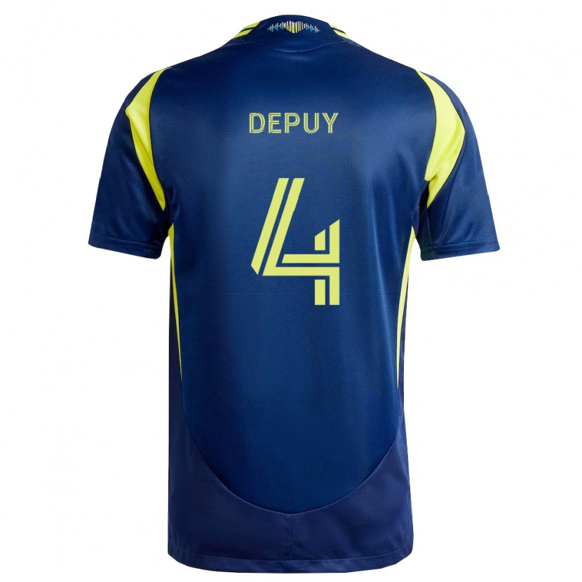 Danxen Dames Nick Depuy #4 Geel Marineblauw Uitshirt Uittenue 2026/27 T-Shirt