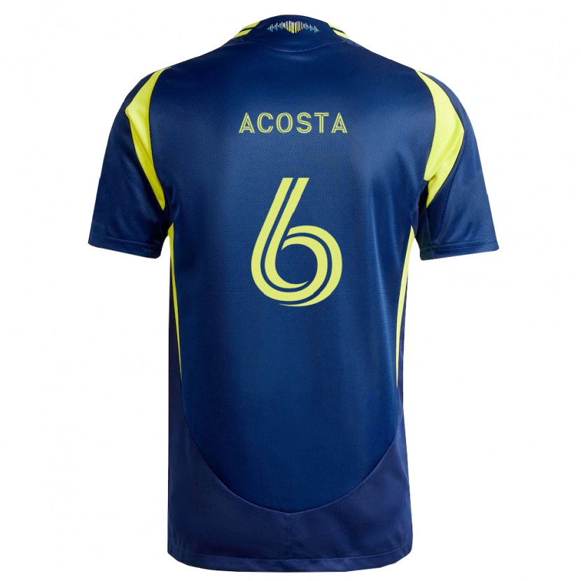 Danxen Dames Bryan Acosta #6 Geel Marineblauw Uitshirt Uittenue 2026/27 T-Shirt