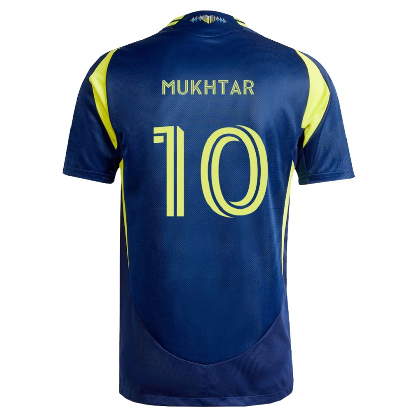 Danxen Dames Hany Mukhtar #10 Geel Marineblauw Uitshirt Uittenue 2026/27 T-Shirt