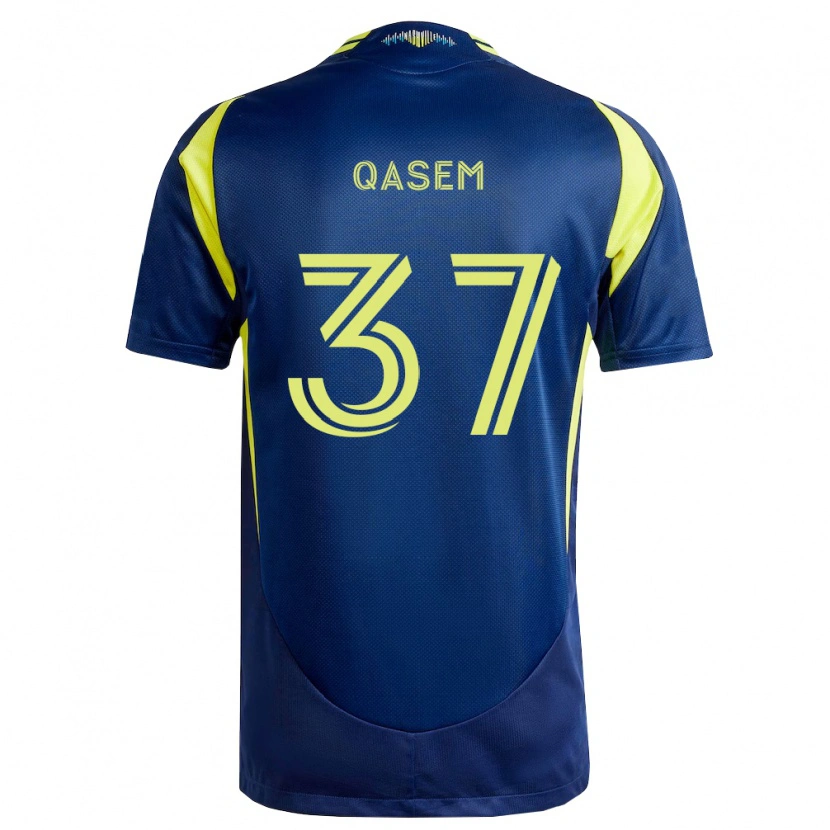 Danxen Dames Ahmed Qasem #37 Geel Marineblauw Uitshirt Uittenue 2026/27 T-Shirt