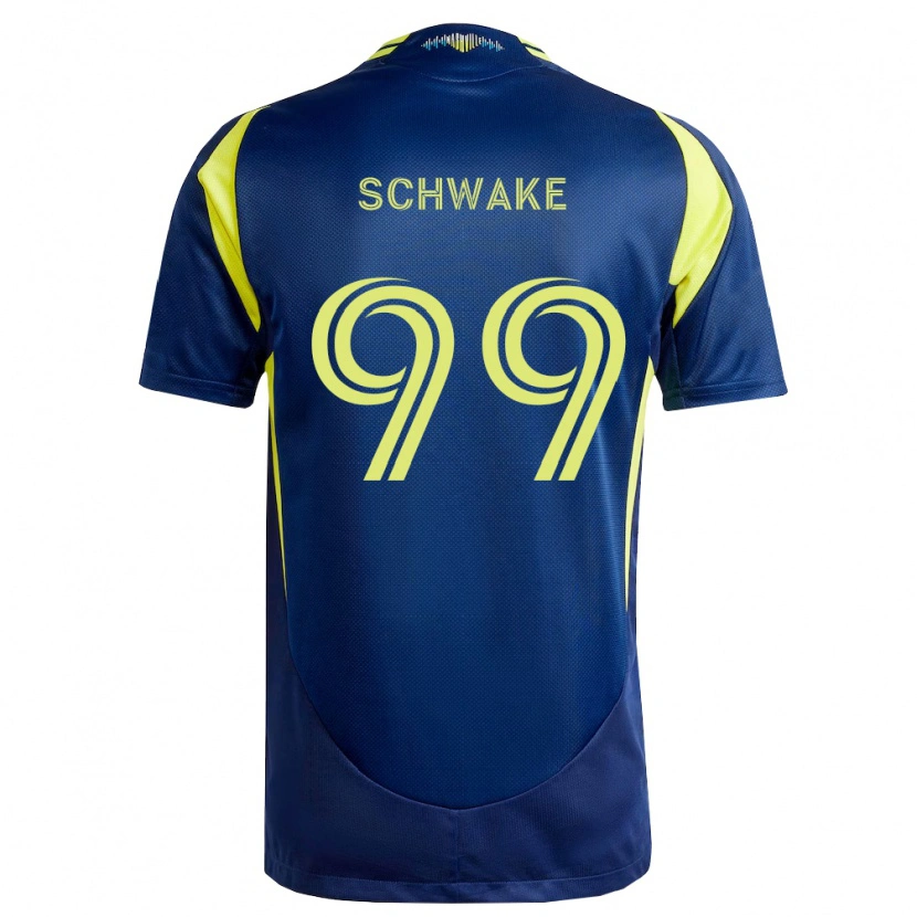 Danxen Dames Brian Schwake #99 Geel Marineblauw Uitshirt Uittenue 2026/27 T-Shirt