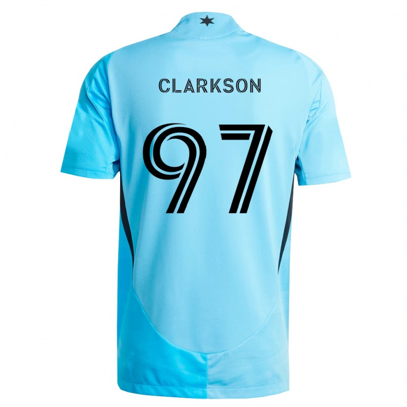 Danxen Dames Jack Clarkson #97 Lichtblauw Zwart Uitshirt Uittenue 2026/27 T-Shirt