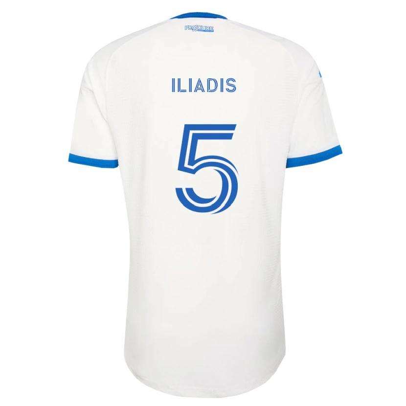 Danxen Dames Ilias Iliadis #5 Hemelsblauw Wit Uitshirt Uittenue 2026/27 T-Shirt