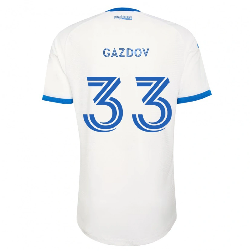 Danxen Dames Emil Gazdov #33 Hemelsblauw Wit Uitshirt Uittenue 2026/27 T-Shirt