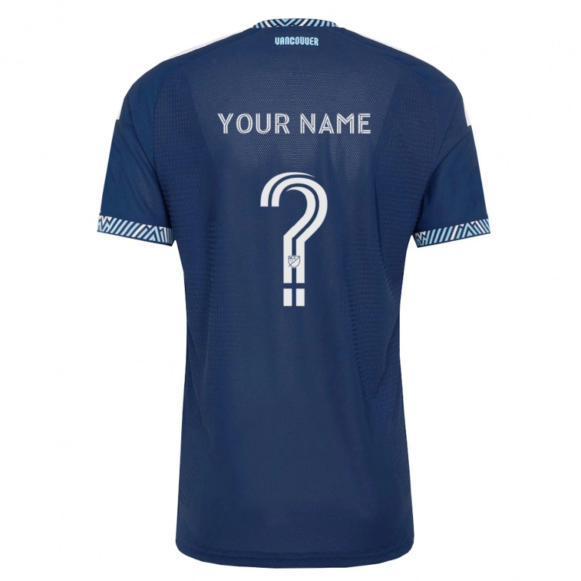 Danxen Dames Uw Naam #0 Diep Blauw Wit Uitshirt Uittenue 2026/27 T-Shirt