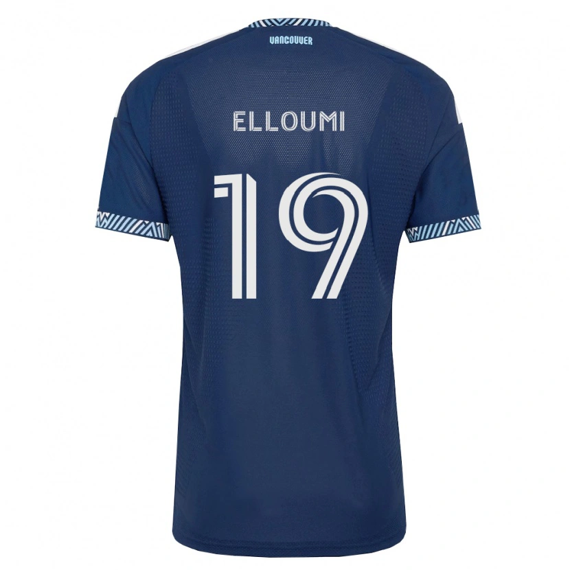 Danxen Dames Rayan Elloumi #19 Diep Blauw Wit Uitshirt Uittenue 2026/27 T-Shirt