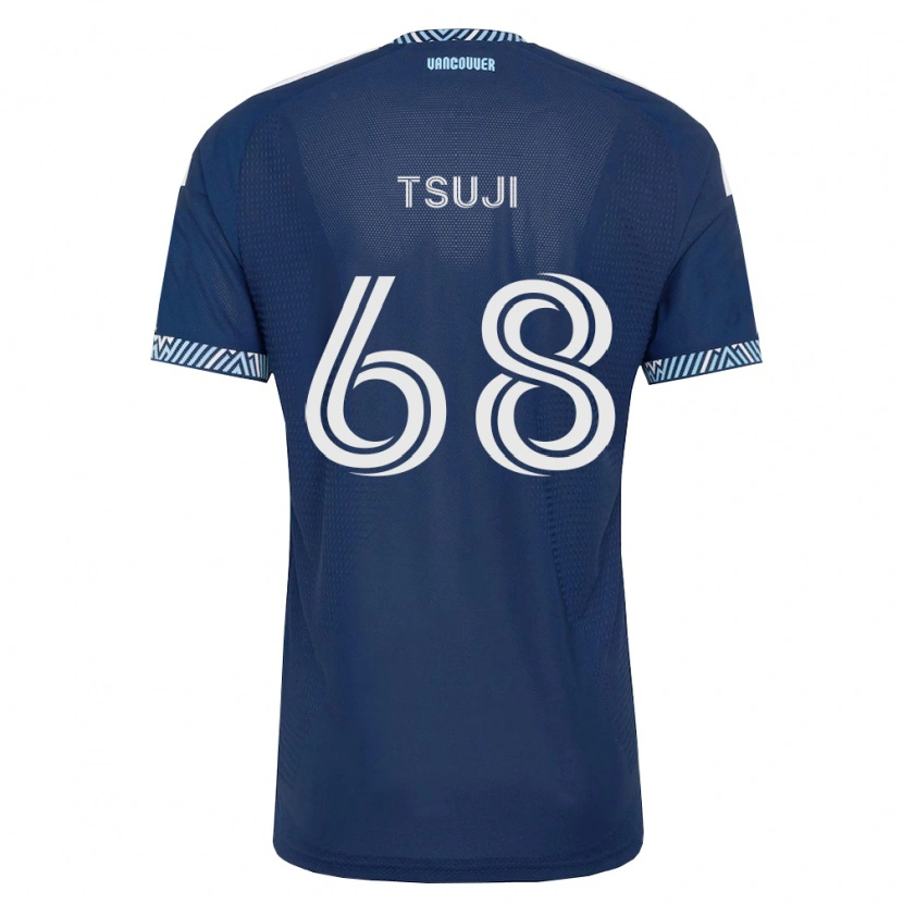 Danxen Dames Yuma Tsuji #68 Diep Blauw Wit Uitshirt Uittenue 2026/27 T-Shirt