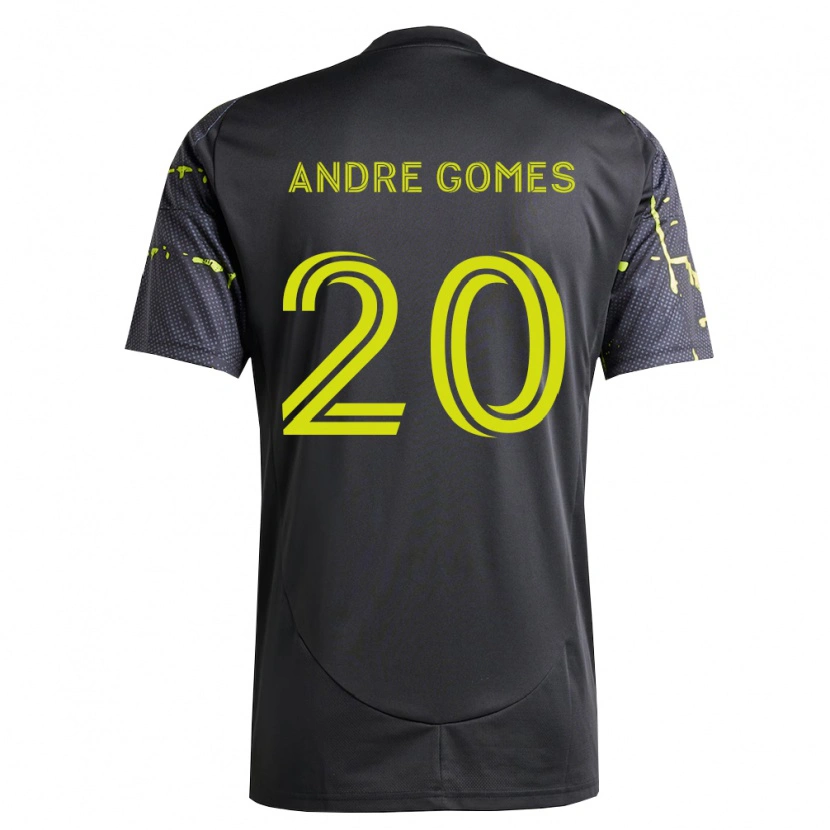 Danxen Dames André Gomes #20 Fluorescerend Geel Zwart Uitshirt Uittenue 2026/27 T-Shirt