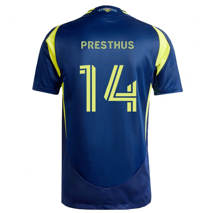 Danxen Dames Owen Presthus #14 Geel Marineblauw Uitshirt Uittenue 2026/27 T-Shirt