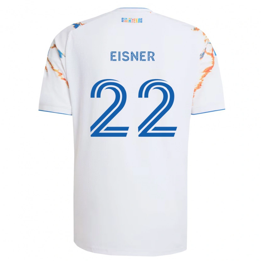 Danxen Dames Wilson Eisner #22 Wit Oranje Blauw Uitshirt Uittenue 2026/27 T-Shirt