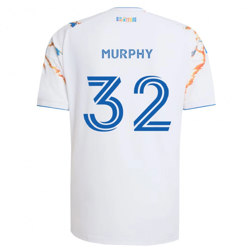Danxen Dames Ian Murphy #32 Wit Oranje Blauw Uitshirt Uittenue 2026/27 T-Shirt
