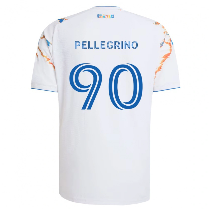 Danxen Dames Amahl Pellegrino #90 Wit Oranje Blauw Uitshirt Uittenue 2026/27 T-Shirt