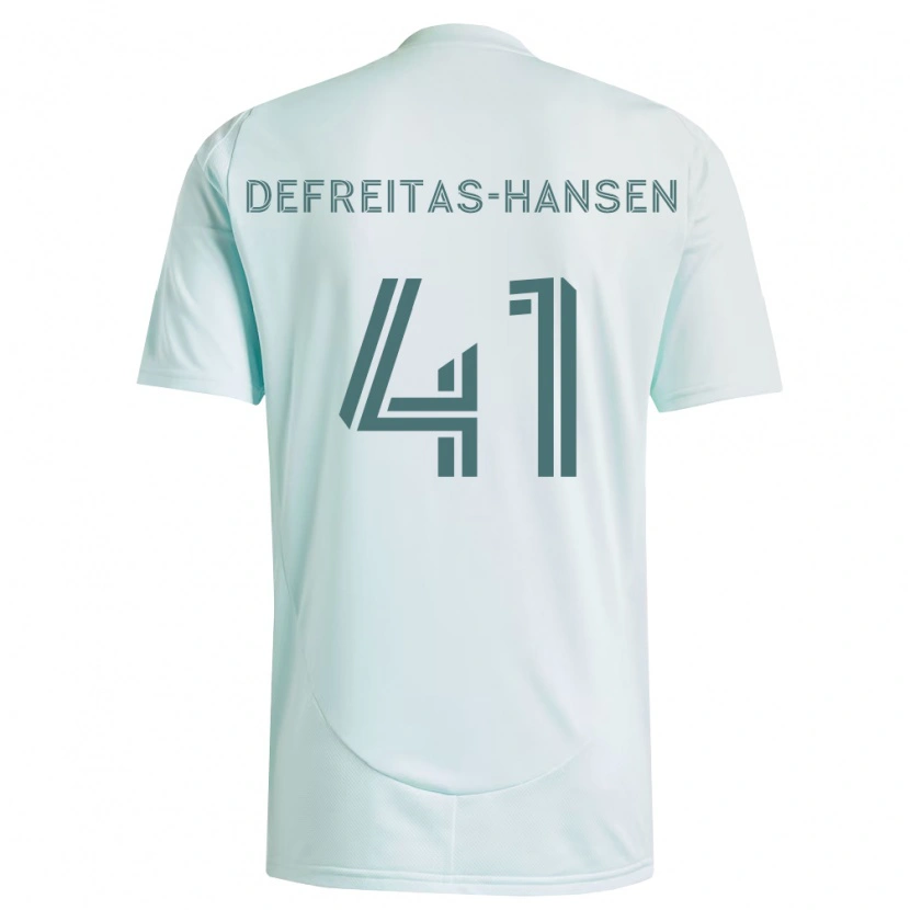 Danxen Dames Nicolas Hansen #41 Wit Lichtgroen Uitshirt Uittenue 2026/27 T-Shirt