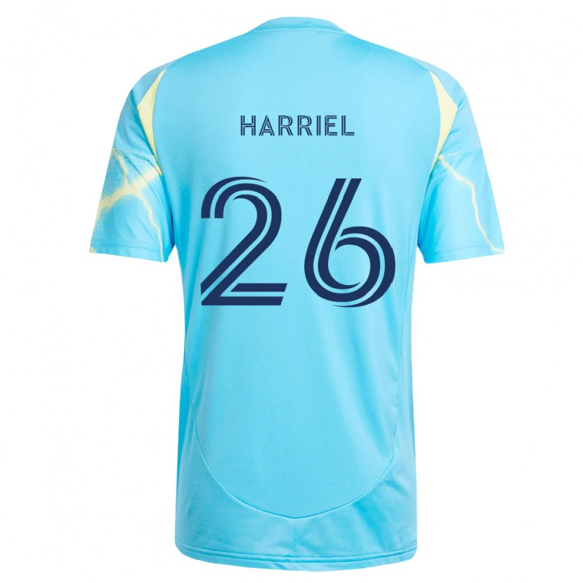 Danxen Dames Nathan Harriel #26 Lichtblauw Zwart Lichtgeel Uitshirt Uittenue 2026/27 T-Shirt