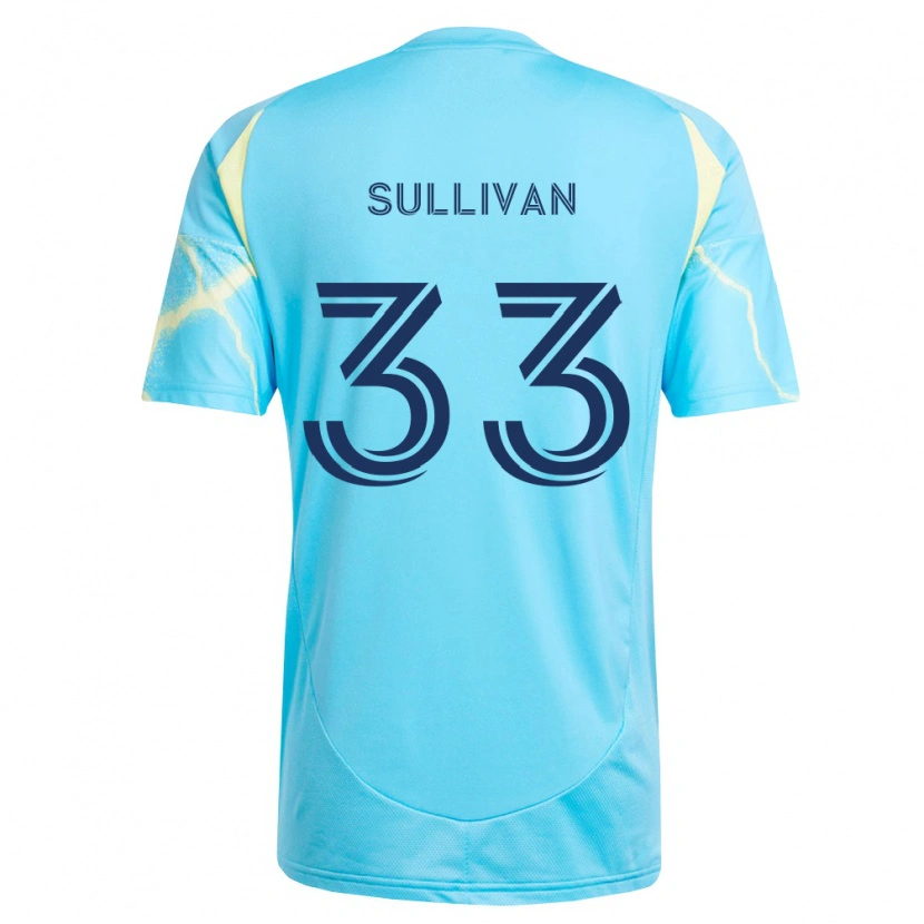 Danxen Dames Quinn Sullivan #33 Lichtblauw Zwart Lichtgeel Uitshirt Uittenue 2026/27 T-Shirt