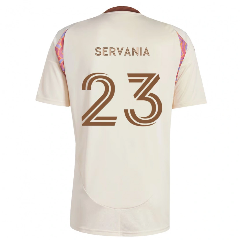 Danxen Dames Brandon Servania #23 Off-White Roze Uitshirt Uittenue 2026/27 T-Shirt