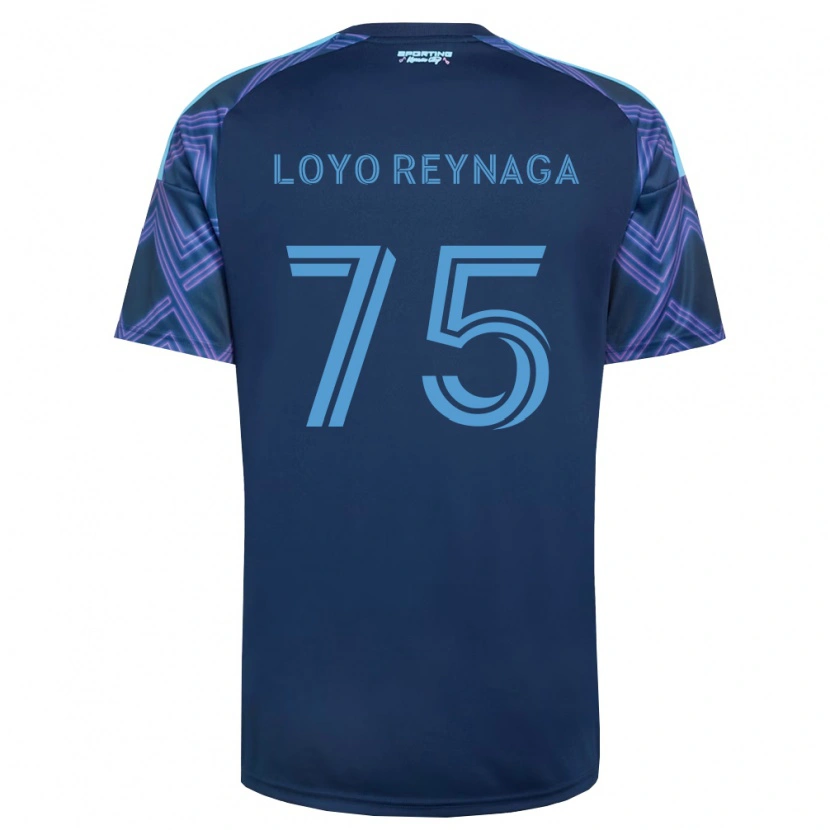 Danxen Dames Zamir Loyo Reynaga #75 Koninklijk Blauw Paars Uitshirt Uittenue 2026/27 T-Shirt