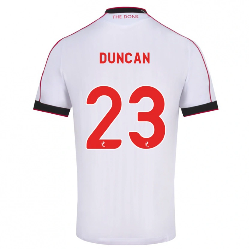 Danxen Dames Ryan Duncan #23 Zwart Rood Wit Uitshirt Uittenue 2026/27 T-Shirt