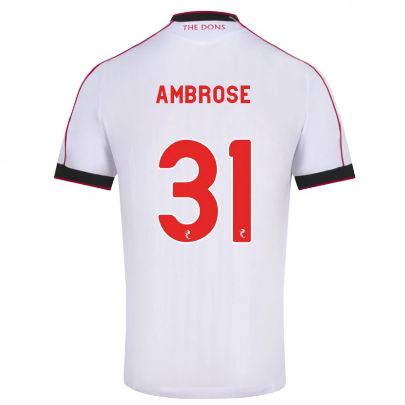 Danxen Dames Peter Ambrose #31 Zwart Rood Wit Uitshirt Uittenue 2026/27 T-Shirt