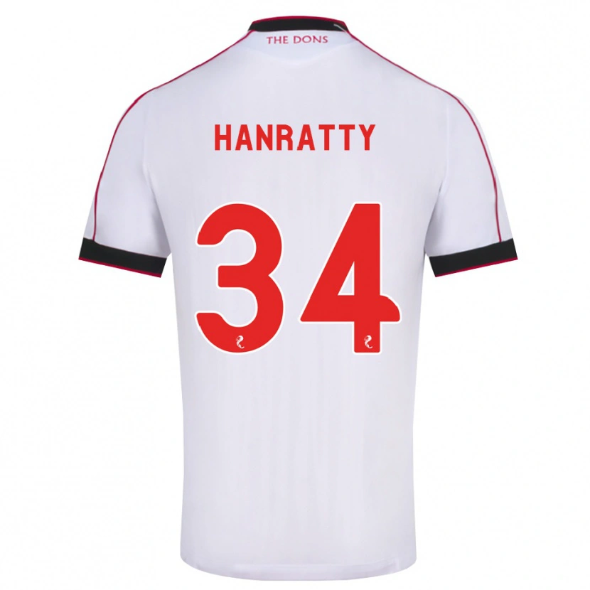 Danxen Dames Kevin Hanratty #34 Zwart Rood Wit Uitshirt Uittenue 2026/27 T-Shirt