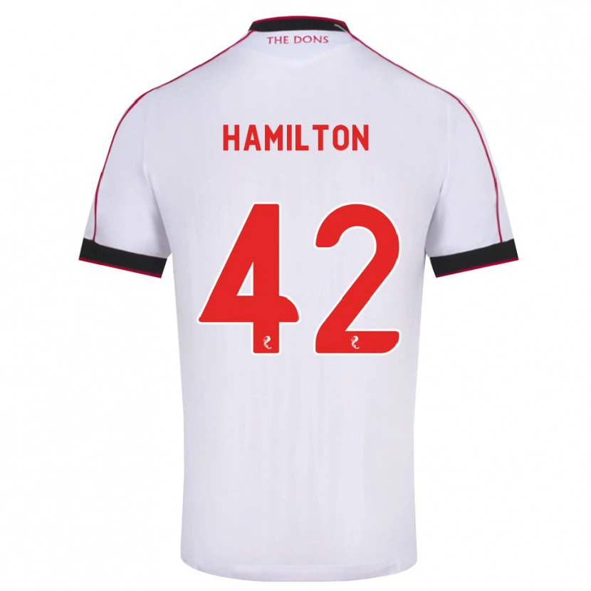 Danxen Dames Brendan Hamilton #42 Zwart Rood Wit Uitshirt Uittenue 2026/27 T-Shirt
