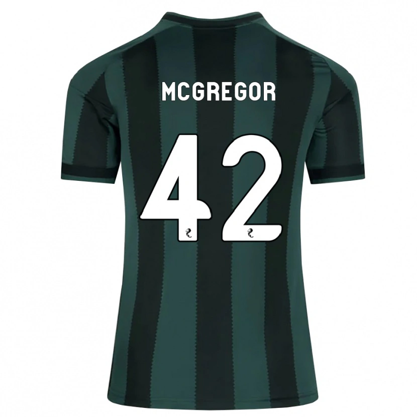 Danxen Dames Callum Mcgregor #42 Donkerleigrijs Zwart Uitshirt Uittenue 2026/27 T-Shirt